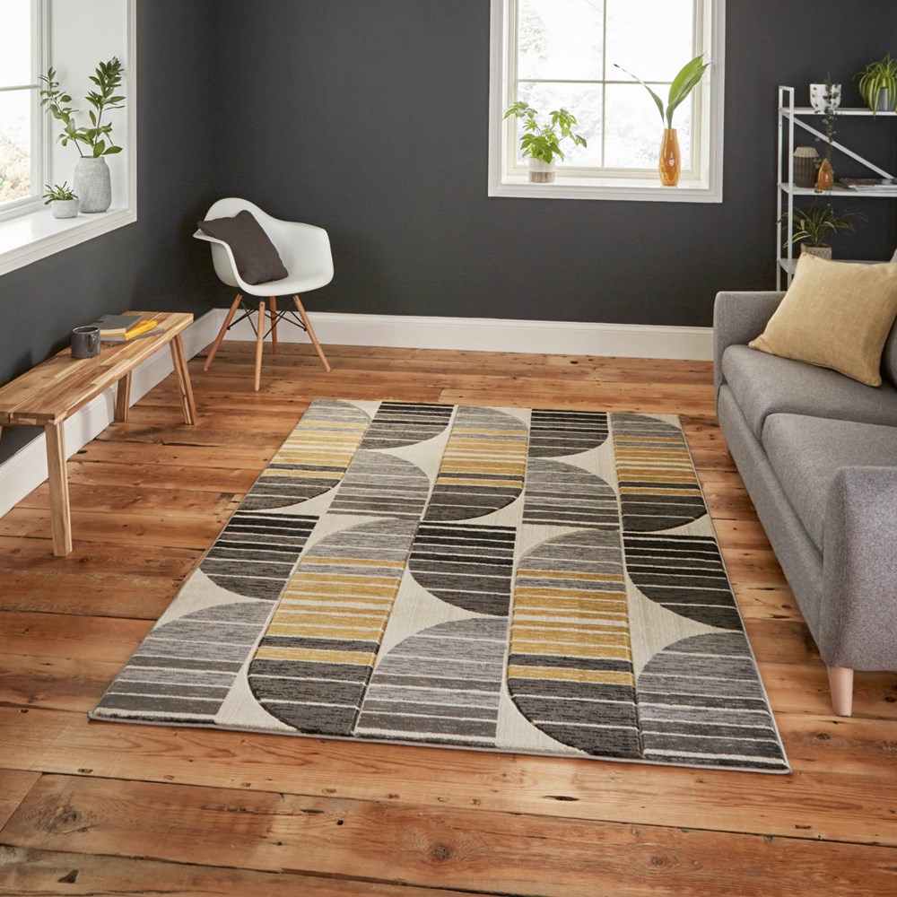 Pembroke Rugs HB33 in Beige and Yellow